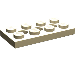 LEGO Zandbruin Technic Plaat 2 x 4 met Gaten (3709)