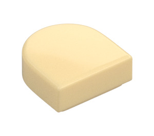 LEGO Beige Laatta 1 x 1 Puoli Soikea (24246 / 35399)