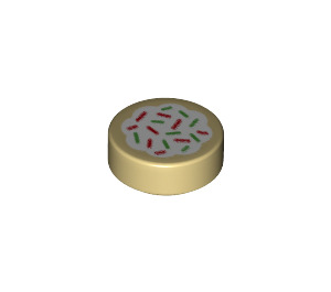 LEGO Tan Tile 1 x 1 Round with Cookie Icing and Sprinkles (35380 / 80121)