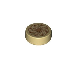 LEGO Tan Tile 1 x 1 Round with Pastry Swirl (39558 / 98138)