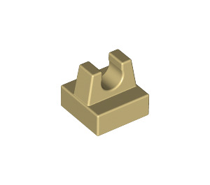 LEGO Tan Tile 1 x 1 with Clip (No Cut in Center) (2555 / 12825)