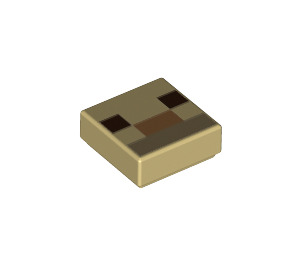 LEGO Tan Tile 1 x 1 with Minecraft Alpaca / Llama Face with Groove (76978 / 77283)