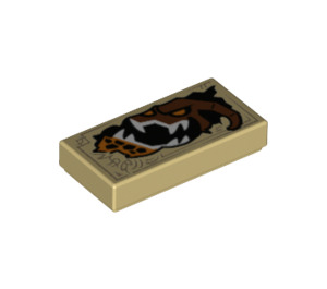 LEGO bronzer Tuile 1 x 2 avec Monster Diriger avec rainure (3069 / 24768)