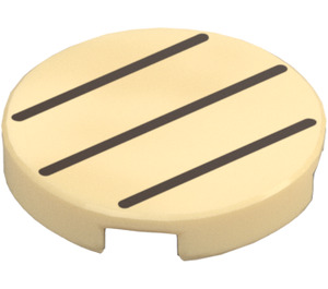 LEGO Tan Tile 2 x 2 Round with Dry Bones Stomach with Bottom Stud Holder (69084 / 107979)