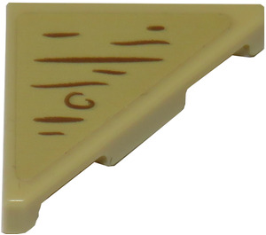 LEGO Tan Tile 2 x 2 Triangular with Wood Grain Sticker (35787)
