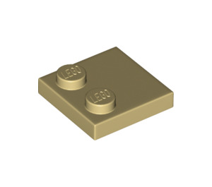 LEGO bronzer Tuile 2 x 2 avec Goujons sur Bord (33909)