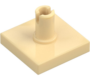 LEGO Beige Fliese 2 x 2 mit Vertikal Pin (2460 / 49153)