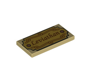 LEGO Tan Tile 2 x 4 with Leviathan Badge (38995 / 78191)