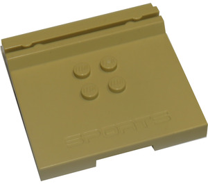 LEGO Beige Piastrella 6 x 6 x 0.7 con 4 Bottoncini e Card-Supporto "Sport" (45522)