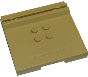 LEGO Beige Fliese 6 x 6 x 0.7 mit 4 Bolzen und Card-Halter "Sport" (45522)
