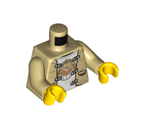 LEGO Zandbruin Torso met Jasje en Baboon Shirt (973 / 76382)