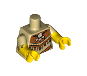 LEGO Tan Tribal Woman Minifig Torso (973 / 16360)