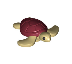 LEGO Tan Turtle (Small) with Dark Red Shell (1315)