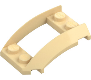 LEGO Tan Wedge 4 x 3 Curved with 2 x 2 Cutout (47755)