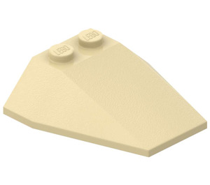 LEGO Tan Wedge 4 x 4 Triple without Stud Notches (6069)