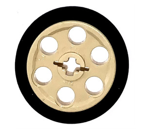 LEGO bronzer Coin Courroie Roue avec Pneu for Wedge-Courroie Roue/Pulley