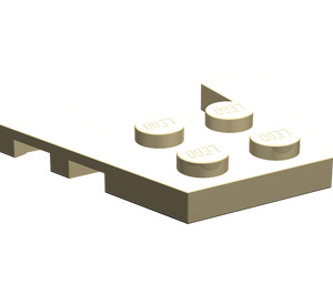 LEGO bronzer Coin assiette 3 x 4 avec des encoches pour tenons (28842 / 48183)