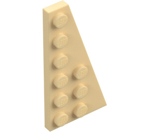 LEGO Zandbruin Wig Plaat 3 x 6 Vleugel Rechts (54383)