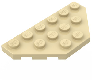 LEGO Beige Kiila Levy 3 x 6 jossa 45º Kulmat (2419 / 43127)