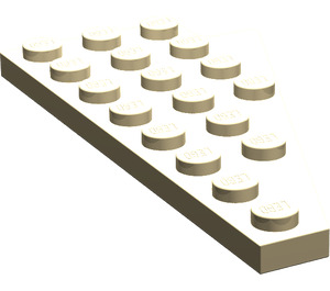 LEGO bronzer Coin assiette 4 x 8 Aile La gauche avec encoche pour tenon en dessous (3933)