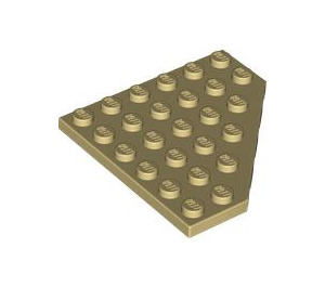 LEGO Zandbruin Wig Plaat 6 x 6 Hoek (6106)