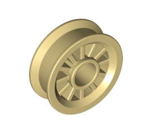 LEGO Tan Wheel Centre Spoked Small (30155)