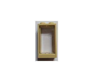 LEGO Tan Window 1 x 2 x 3 without Sill (60593) with glass