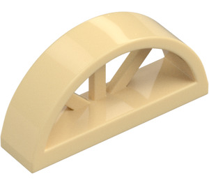 LEGO Tan Window 1 x 4 x 1.3 Curved with Bars (20309)