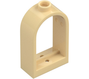 LEGO Tan Window Frame 1 x 2 x 2.7 with Rounded Top (30044)