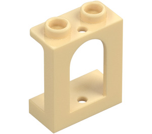 LEGO Beige Telaio della finestra 1 x 2 x 2 con Arched Opening (90195)