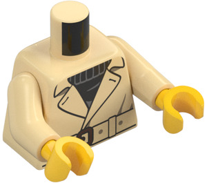 LEGO Beige Kvinne - Trenchcoat Minifigur Overkropp (973 / 76382)