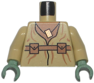 LEGO Beige Yoda Torso med Halskæde (973 / 76382)