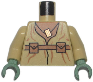 LEGO bronzer Yoda Torse avec Necklace (973 / 76382)