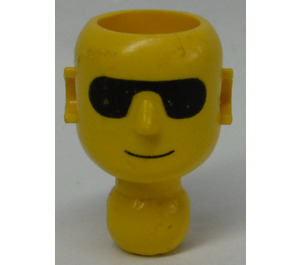 LEGO Technic Action Figure Head with Black Sun Glasses (2707)