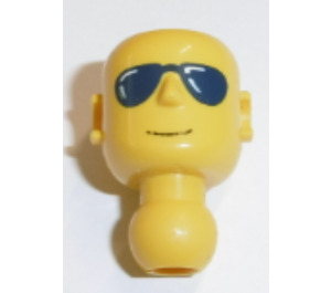 LEGO Technic Action Figure Head with Blue Sunglasses (2707)