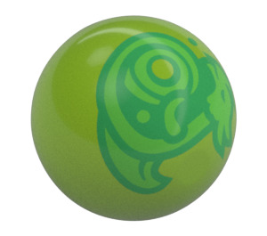 LEGO Technic Ball with Green Swirls (18384 / 107311)