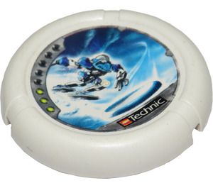 LEGO Technic Bionicle Zbraň Throwing Disk s Ice, 3 Pips, Lyže logo (32171)