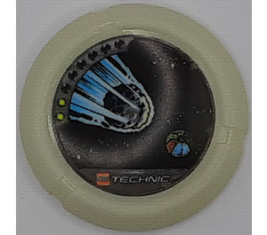 LEGO Technic Bionicle Weapon Throwing Disc with Meteor and 2 Pips (32171)