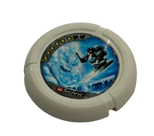 LEGO Technic Bionicle Våpen Throwing Disc med Ski / Ice, 6 pips, Ski Hoppende away fra snow creature (32171)