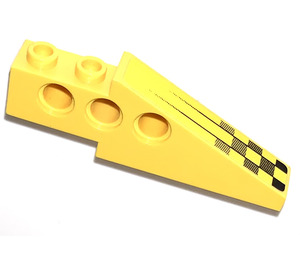 LEGO Technic Steen Vleugel 1 x 6 x 1.67 met Checkered Patroon Links Sticker (2744 / 28670)