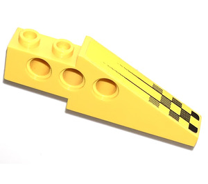 LEGO Technic Brick Wing 1 x 6 x 1.67 with Checkered Pattern Left Sticker (2744 / 28670)