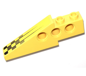 LEGO Technic Backstein Flügel 1 x 6 x 1.67 mit Checkered Muster Recht Aufkleber (2744 / 28670)