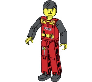 LEGO Technic Fireman with Red Legs Technic Figure