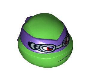 LEGO Teenage Mutant Ninja Turtles Head with Donatello Dark Purple Mask and Goggles (17786)