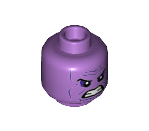 LEGO Thanos Minifigure Head (Recessed Solid Stud) (3626 / 82277)