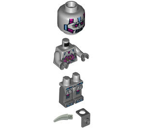 LEGO The Kraang Medium Stone Grå Exo-Dragt Legeme med Tilbage Barb Minifigur