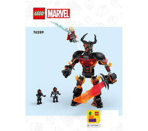 LEGO Thor vs. Surtur Construction Figure Set 76289 Instructions