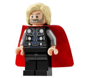 LEGO Thor con Negro Traje y Bushy Pelo Minifigura