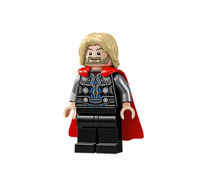 LEGO Thor med Svart Kostym och Gummi Kappa Minifigur