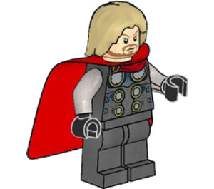 LEGO Thor con Pearl Dark Grigio Abito e Mantello con Single Foro Minifigure